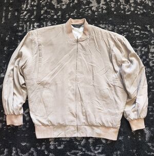 Classic Beige Bomber Jacket
